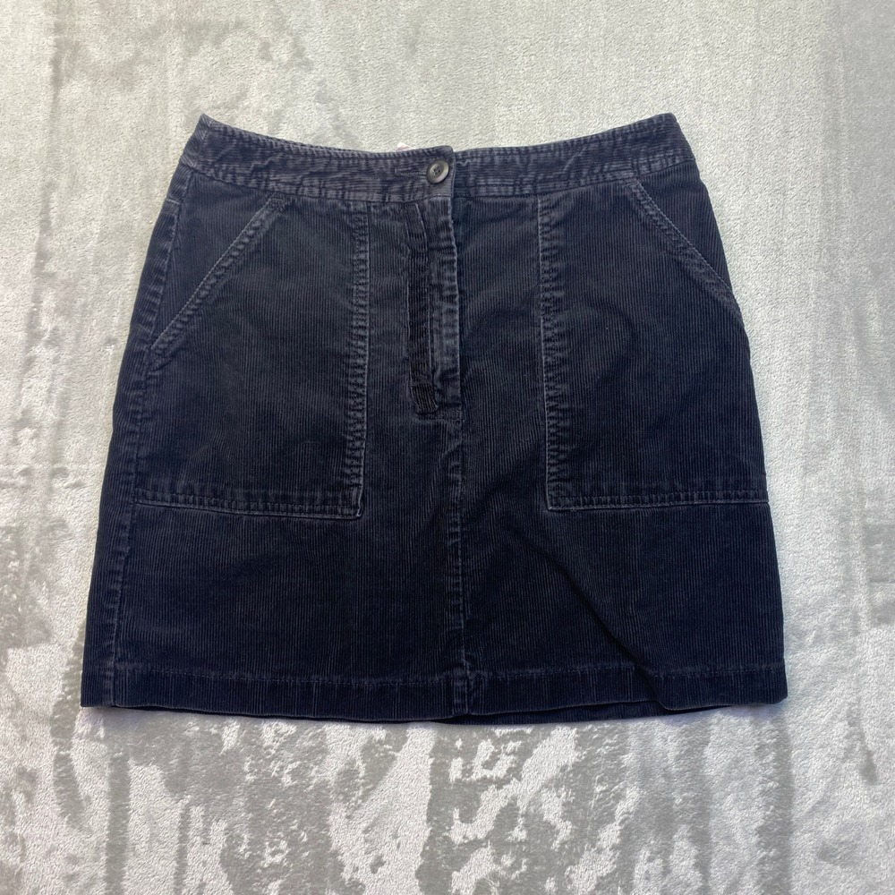 Esprit Basix Vintage Corduroy Mini Skirt Navy Blue Cotton Festive Womens 7/8